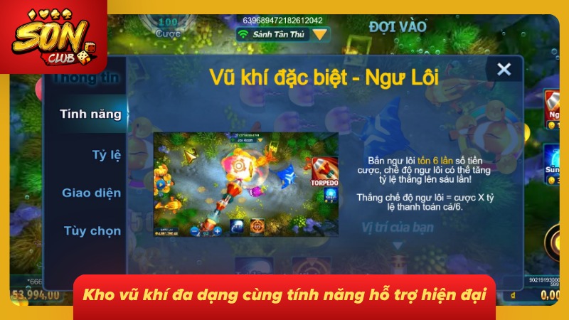 Đa dạng từng loại vũ khí giúp ngư thủ săn cá dễ dàng