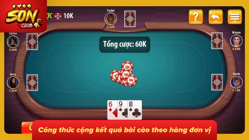 Hệ thống hiển thị công thức cộng điểm cho tân binh