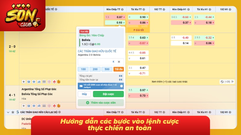 Thao tác vội vàng dễ dẫn đến việc chọn nhầm loại vé cược không mong muốn