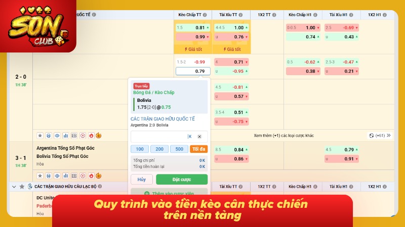 Hướng dẫn vào tiền kèo cân từ A đến Z