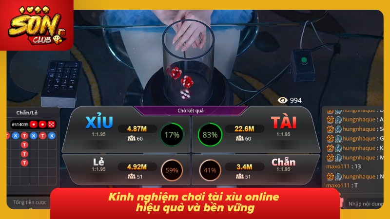 Cẩm nang đánh tài xỉu trực tuyến hiệu quả và ít rủi ro